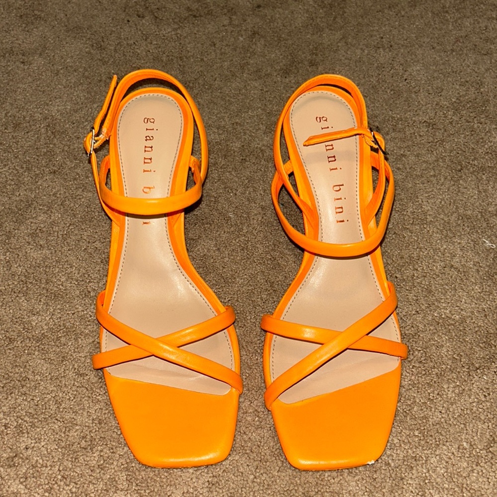 gianni bini orange heels